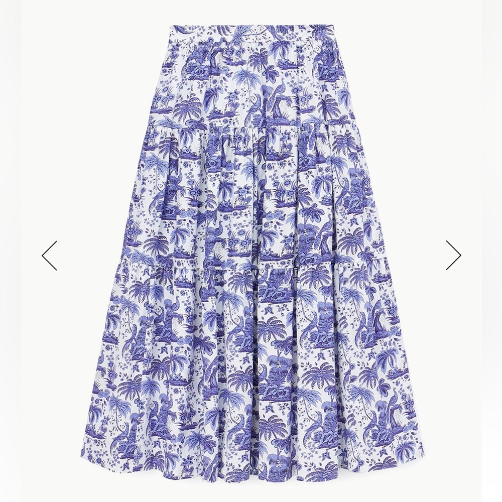 STAUD SEA SEA SKIRT BLUE TOILE size 0 NEW - Picture 5 of 15